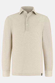 Polo En Jersey Japonais, Sable, thumb, 5