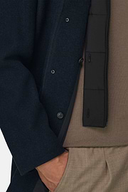 Single-Breasted Coat in Wool Blend, Navy blue, thumb, 5