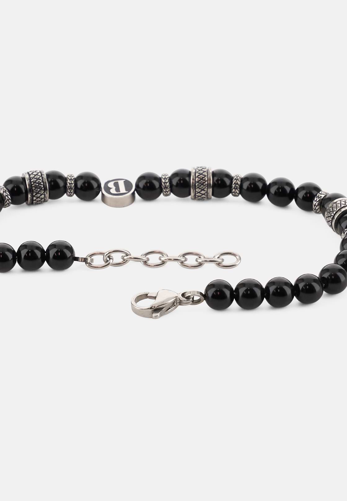 Edelstahl-Armband Mit Sodalith-Perlen, Schwarz, hi-res, 3