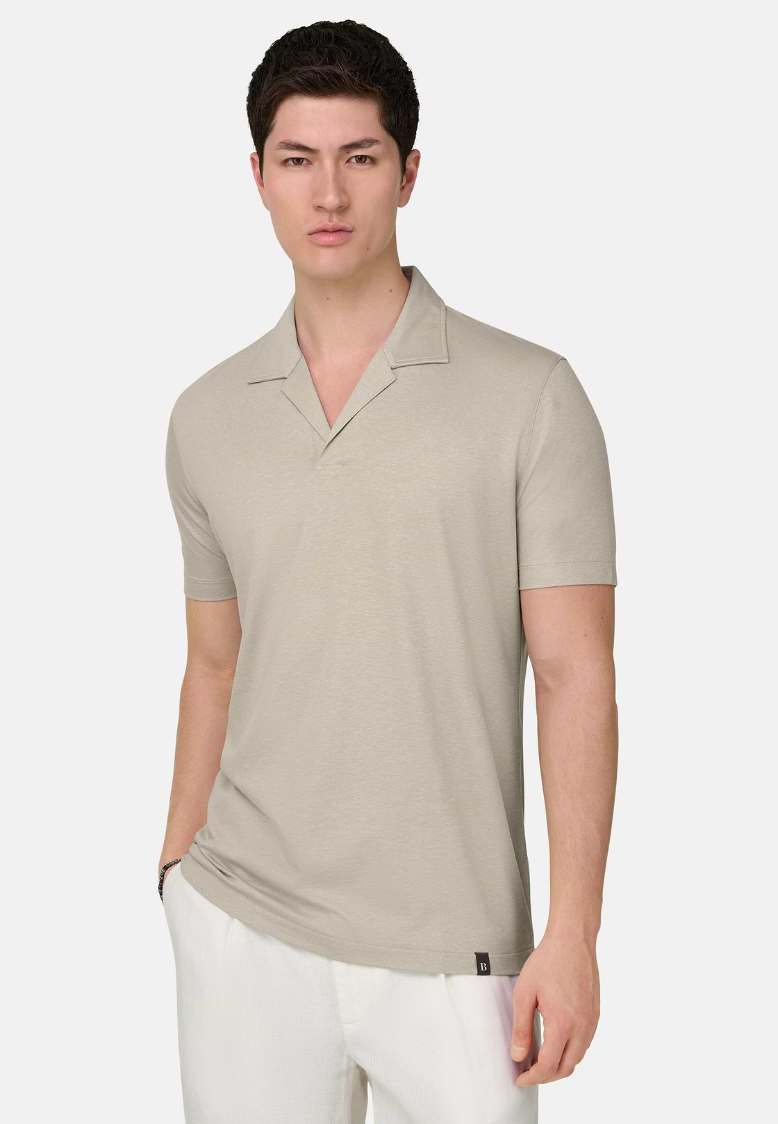 Poloshirt aus Leinenmischung, Sand, hi-res, 1