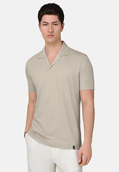 Poloshirt aus Leinenmischung