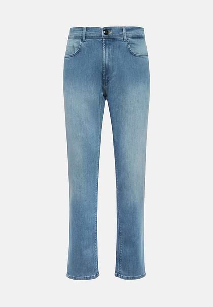 Men's Light Blue Stretch Denim Jeans | Boggi Milano Men's Light Blue Stretch Denim Jeans | Boggi Milano