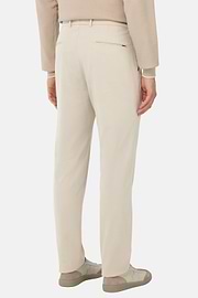 Stretch Cotton/Tencel Trousers, Sand, hi-res