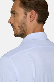 Polohemd Kariert aus Japanischem Jersey Regular Fit, Hellblau, thumb, 3