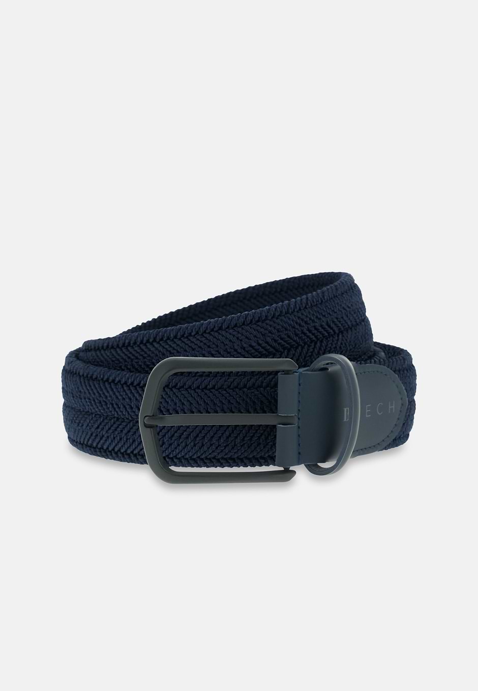 Belt Woven Stretch Viscose Blend, Navy blue, hi-res