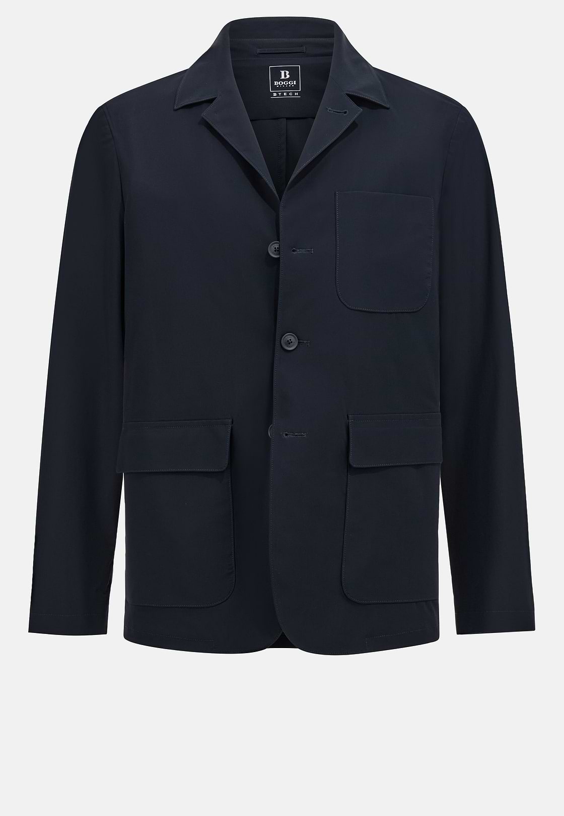 Veste B Tech En Nylon Stretch, bleu marine, hi-res