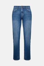 Medium Blue Stretch Denim Jeans, Medium Blue, hi-res