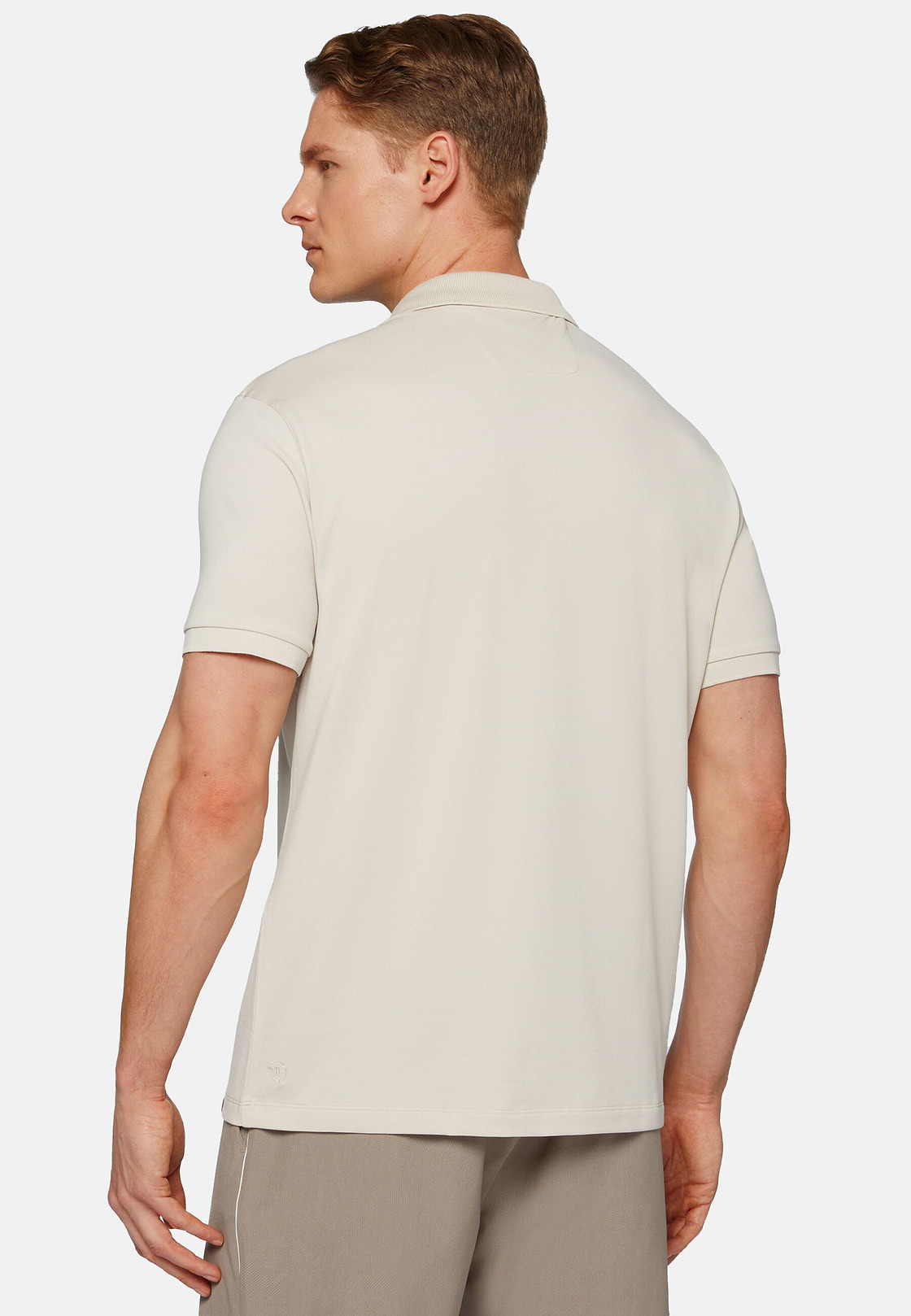 High-Performance Piqué Polo Shirt, Sand, hi-res