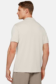 High-Performance Piqué Polo Shirt, Sand, hi-res