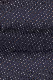 Tie Jacquard Micro Polka Dot Pattern Silk, Navy blue, thumb, 2