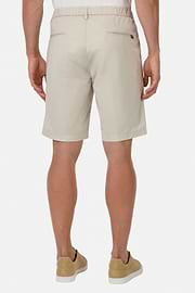 Stretch Cotton Bermuda Shorts, Sand, hi-res
