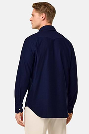 Regular Fit Cotton Shirt, Navy blue, hi-res