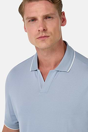 Polo En Piqué Performant S.Cafè®, Bleu clair, hi-res