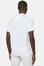 High-Performance Piqué Polo Shirt, White, hi-res