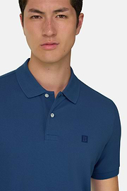 Polo En Piqué de Coton Coupe Classique, Air-bleu, thumb, 4