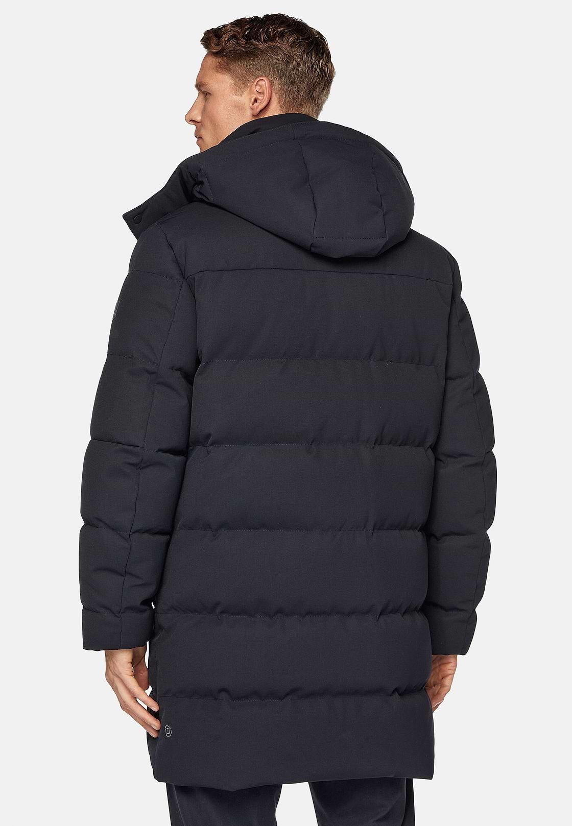 B Tech Goose Down Nylon Parka, Navy blue, hi-res