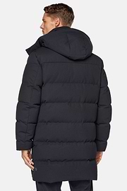 B Tech Goose Down Nylon Parka, Navy blue, hi-res