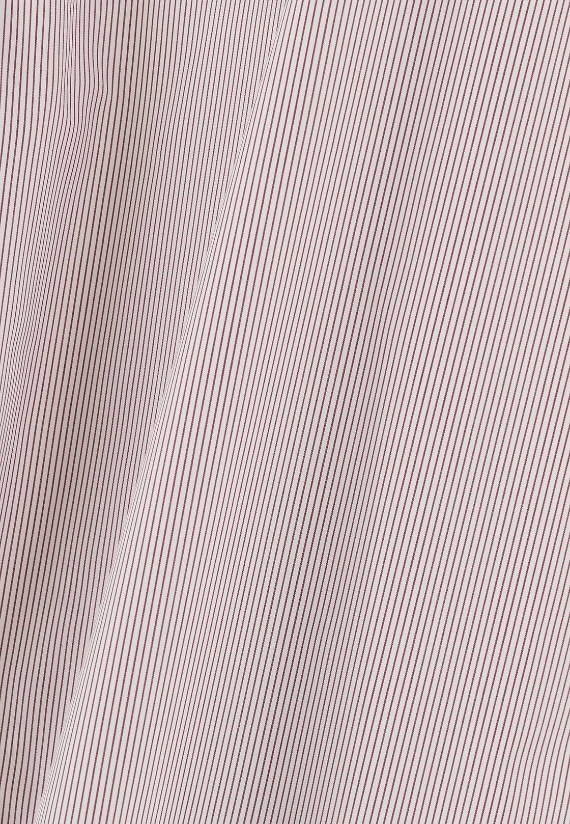 Overhemd Gestreept Katoen Non-Iron Slim Fit, Burgundy, hi-res, 5