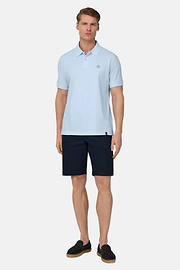Polo In Pique Di Cotone Oxford, Azzurro, thumb, 2