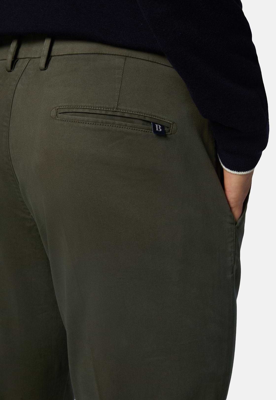 Stretch Cotton Trousers, , hi-res