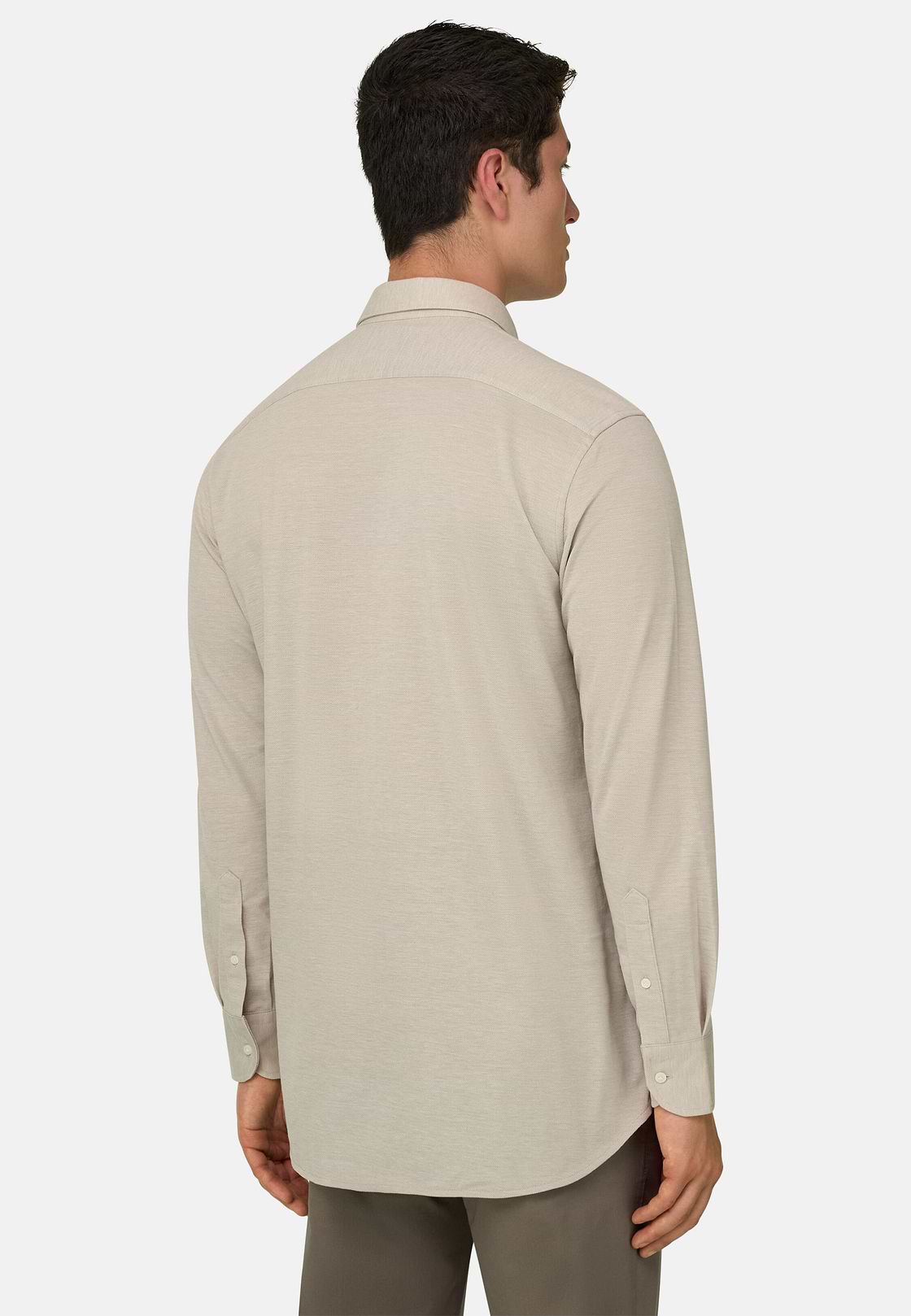 Regular Fit Cotton Jersey Polo Shirt, Sand, hi-res, 3