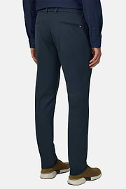 Trousers in Stretch Cotton, Navy blue, thumb, 5