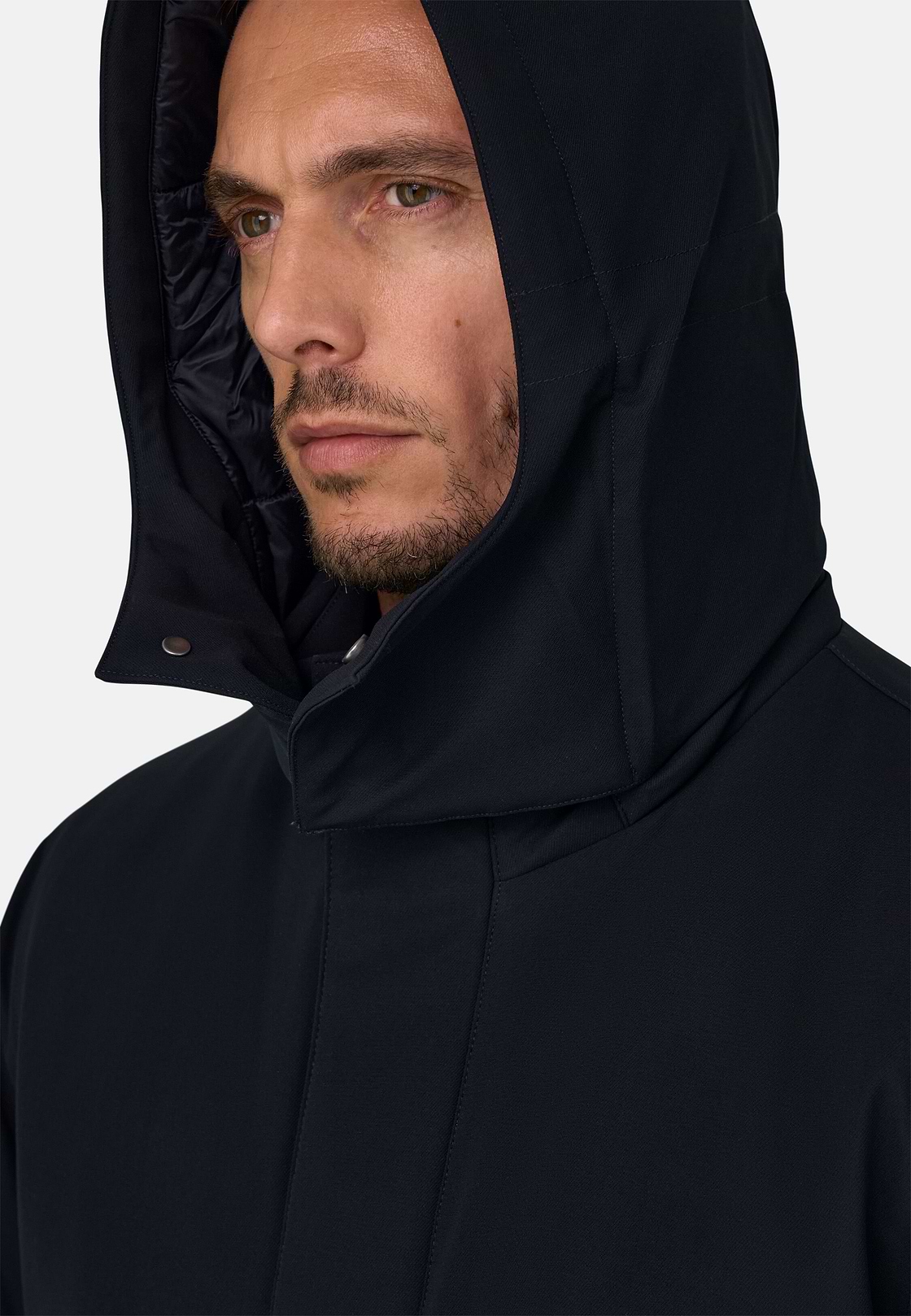Parka in Technical Fabric B Tech, Navy blue, hi-res, 3