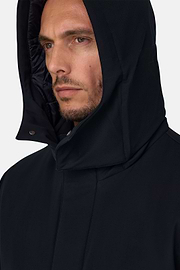 Parka in Technical Fabric B Tech, Navy blue, thumb, 3