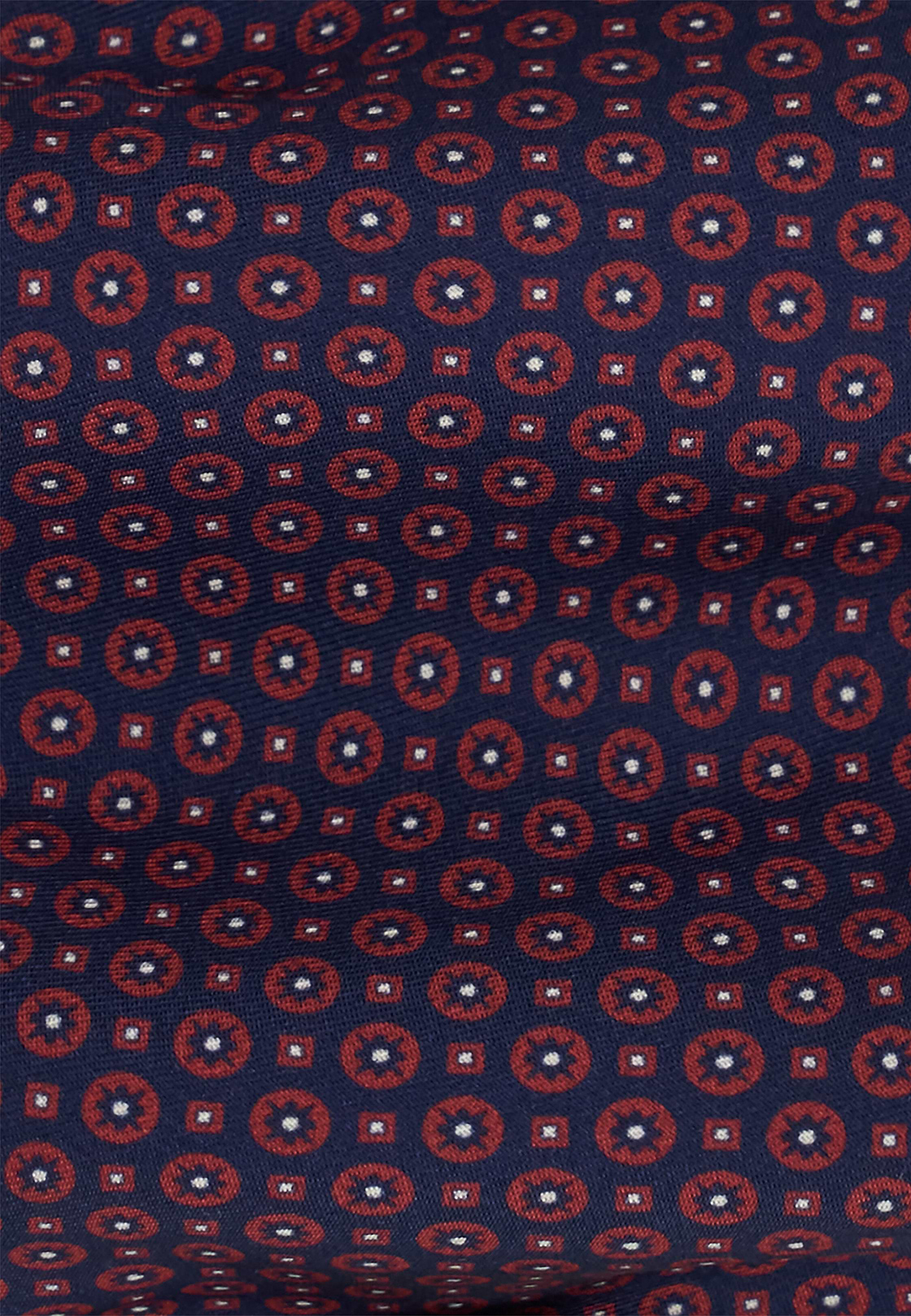 Tie Medallion Pattern Silk, Red, hi-res, 2