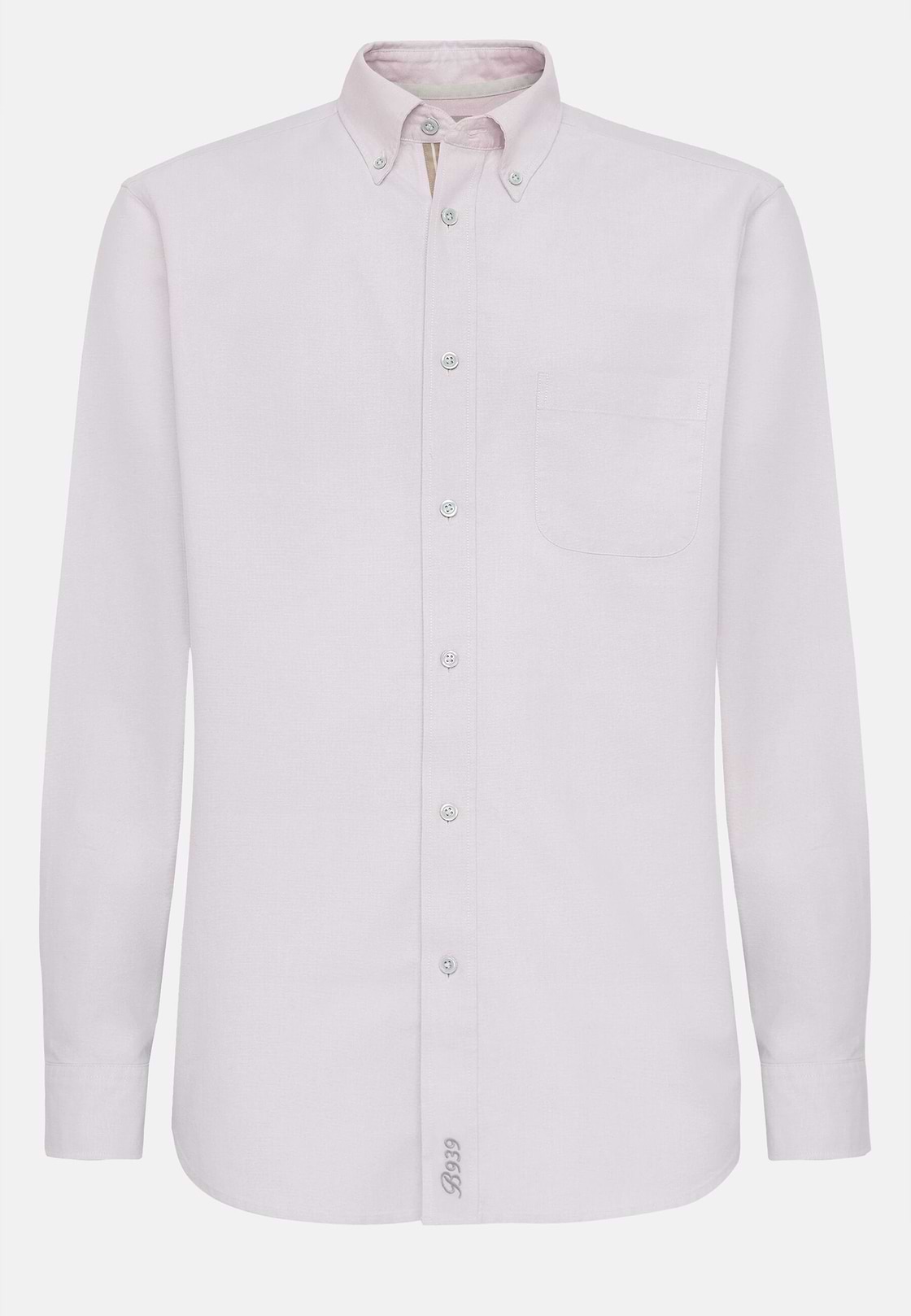 Pink Shirt In Organic Oxford Cotton, Regular, Pink, hi-res