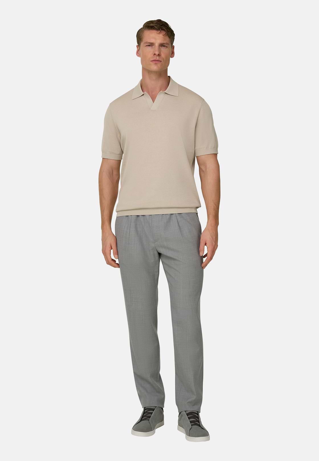 Hose Aus Wolle Mit Kordelzug, Light grey, hi-res, 2