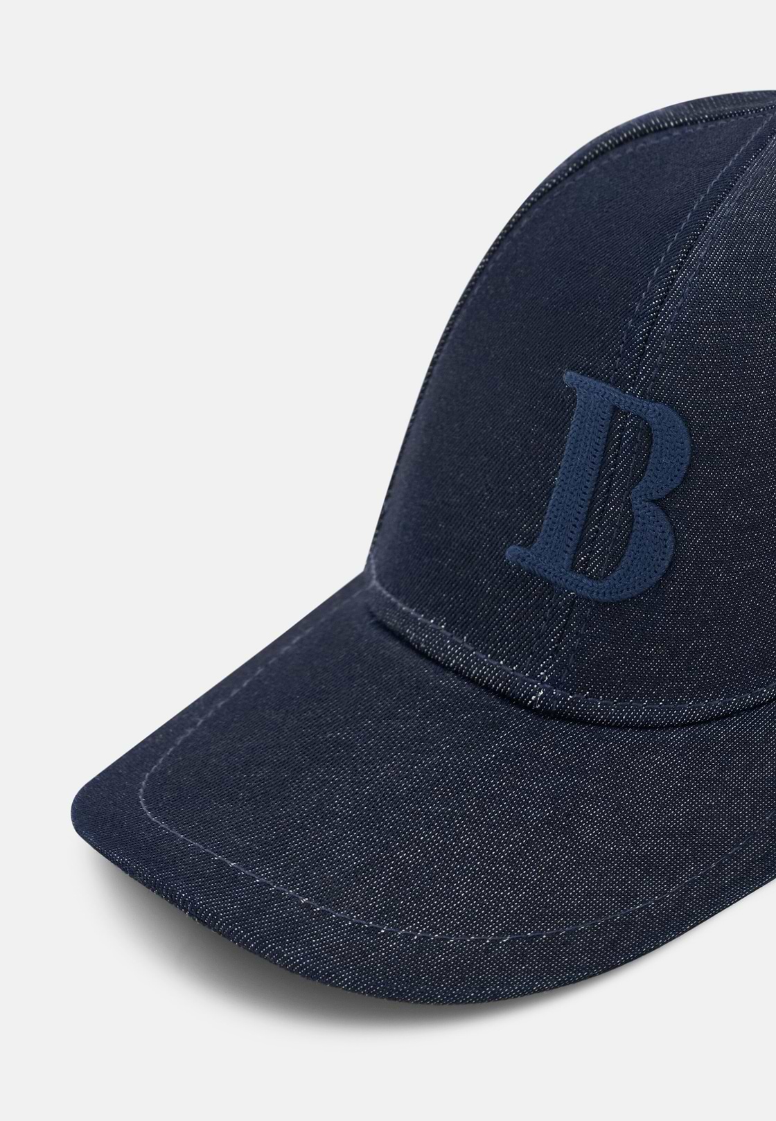 Cappello Con Visiera E Ricamo In Cotone, Blu, hi-res, 2