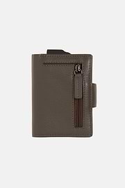 Leather Credit Card Holder, Taupe, hi-res