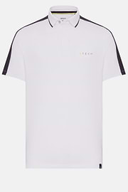 High-Performance Piqué Polo Shirt, White, hi-res