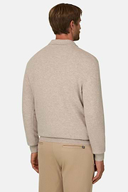 Pullover Rundhalspullover aus Cashmere-Mischgewebe, Taupe, thumb, 4