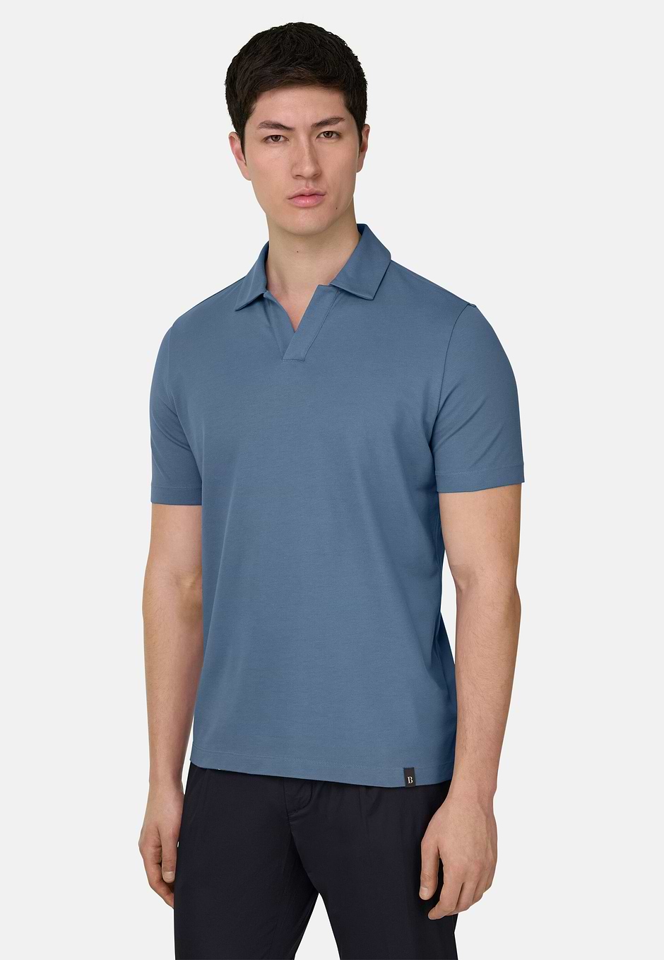 Polo en Coton Pima, Bleu clair, hi-res