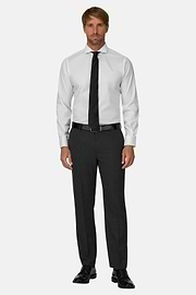 Regular Fit Pinpoint Cotton Shirt, White, thumb, 2
