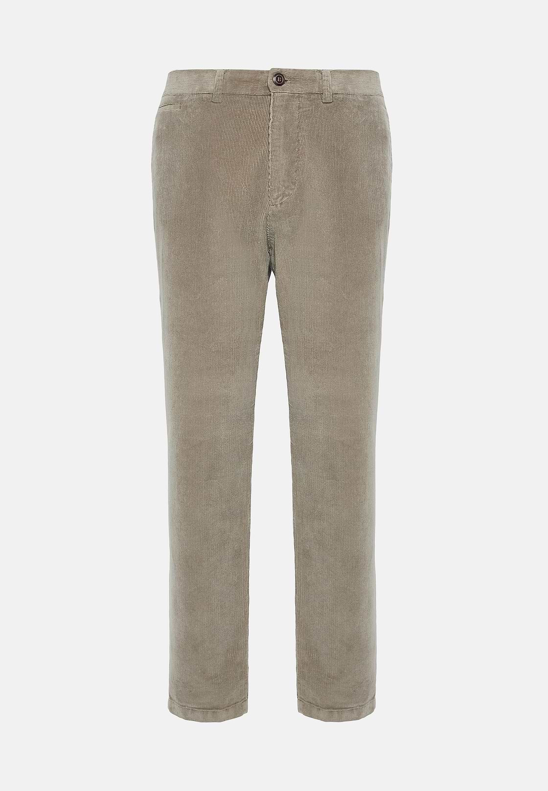 Broek van stretchfluweel, Taupe, hi-res