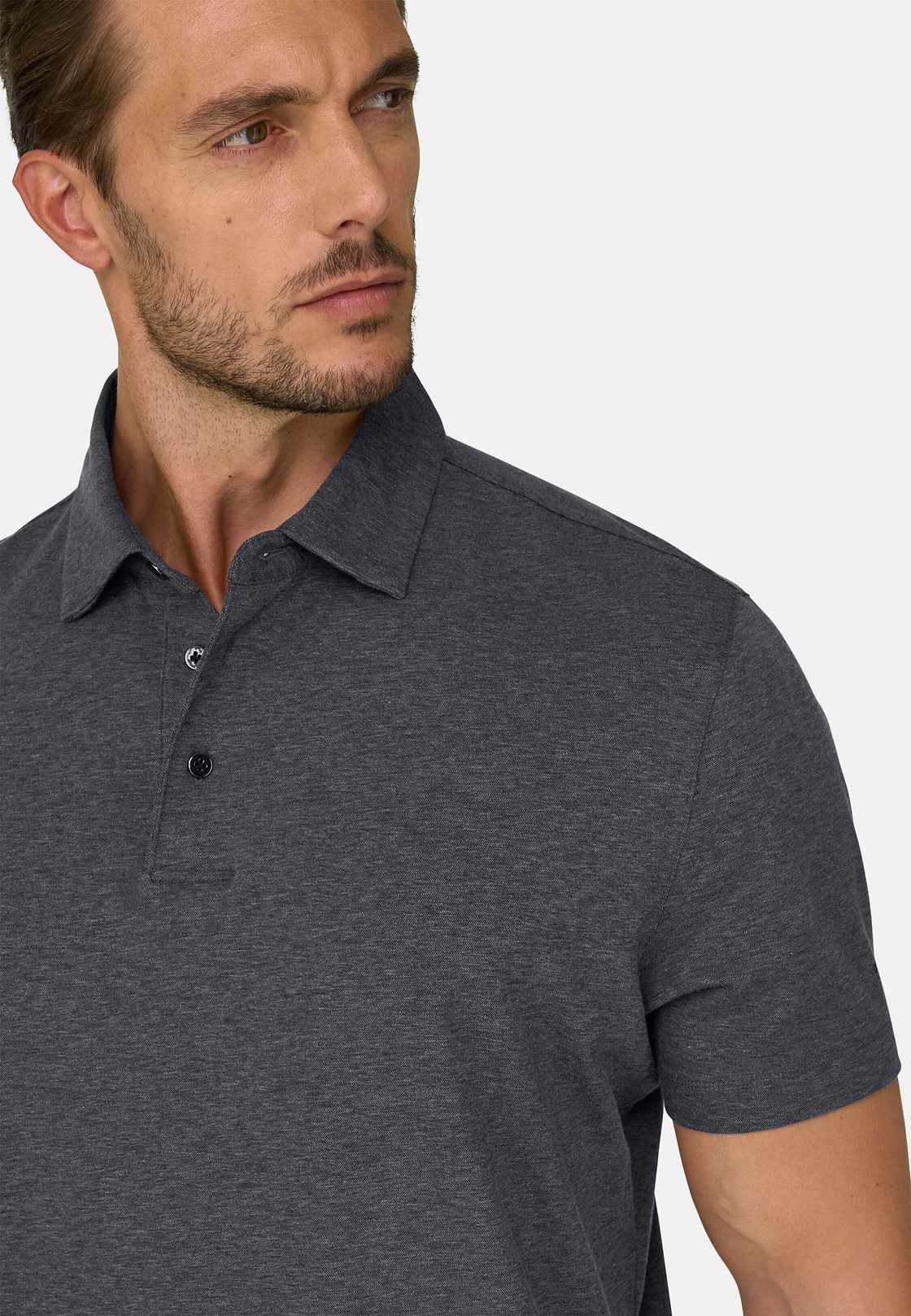 Polo aus Piqué Mischgewebe B Tech, Dunkelgrau, hi-res, 3