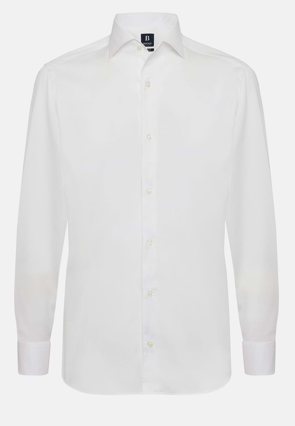 Camicia In Pin Point Di Cotone Regular Fit, Bianco, hi-res, 6