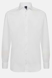 Camicia In Pin Point Di Cotone Regular Fit, Bianco, thumb, 6