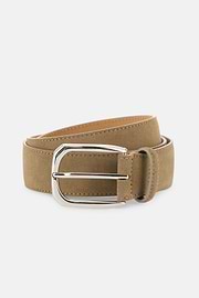 Suede Leather Belt, CAML, thumb, 1