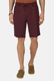 Bermuda de Lino, Burgundy, thumb, 1