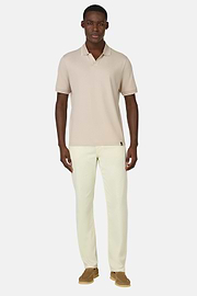 Jean En Coton Tencel Extensible, Jaune, hi-res