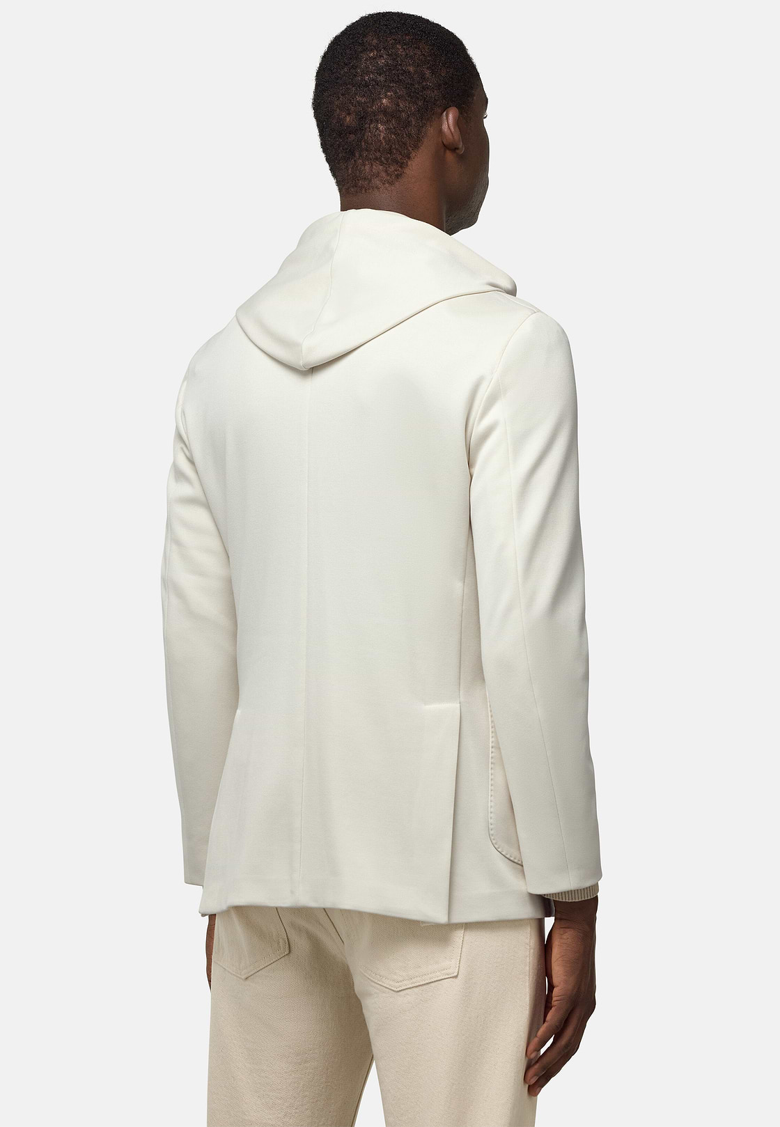 Madison Cotton Blend Sweatshirt Jacket, Cream, hi-res