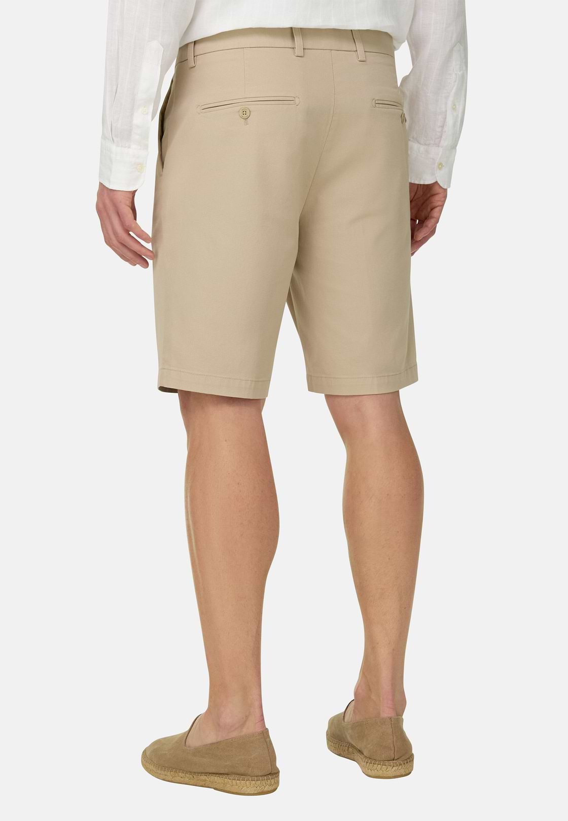 Bermuda En Coton Tencel Extensible, Sable, hi-res, 3