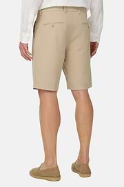 Bermuda En Coton Tencel Extensible, Sable, thumb, 3