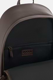 Rucksack in Leather-Effect Fabric, Dark brown, thumb, 5