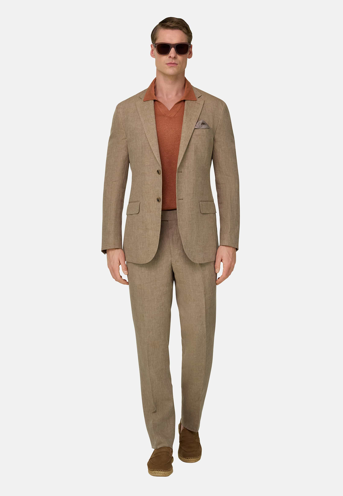 Pure Linen Suit, Beige, hi-res, 2