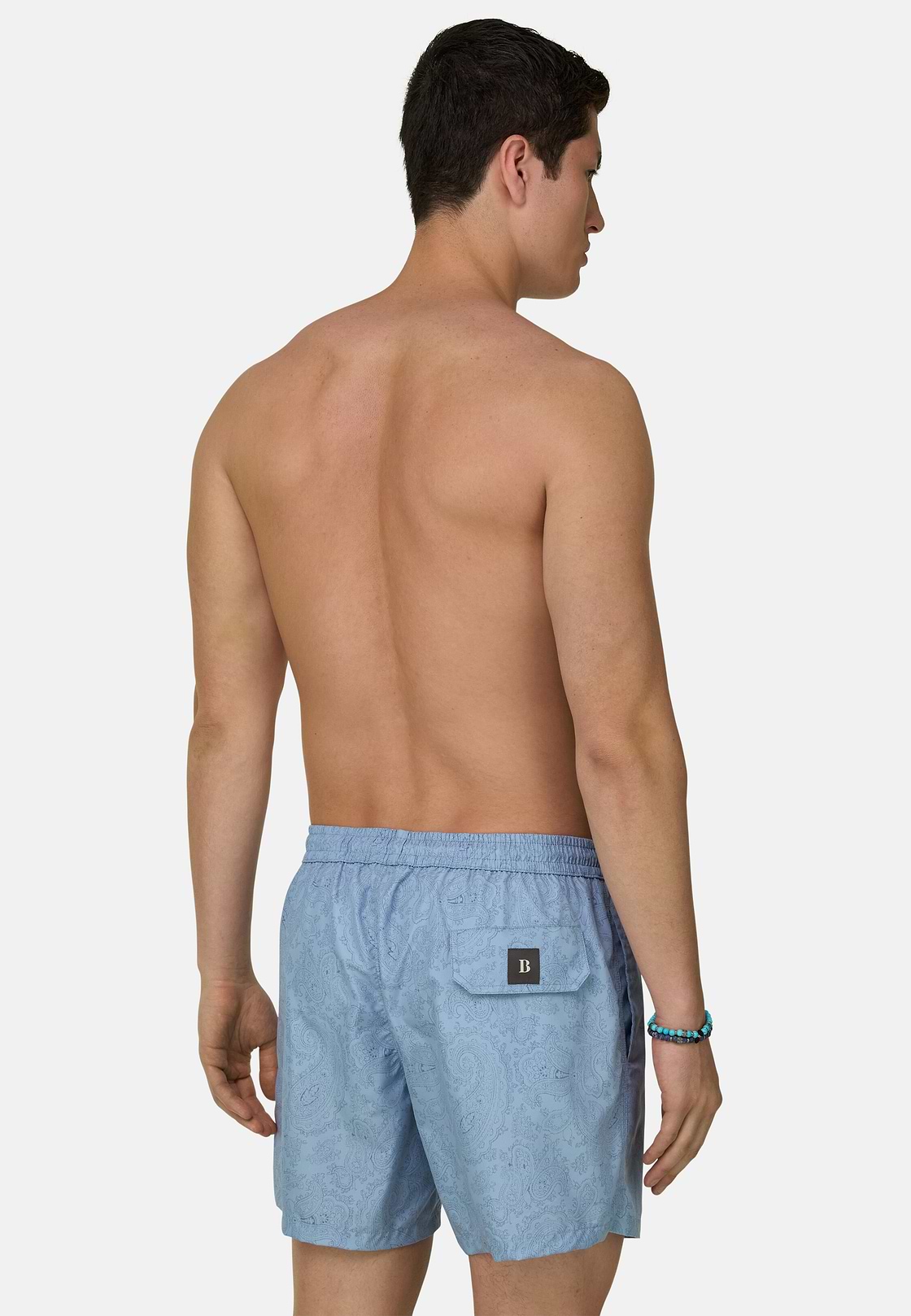 Badehose Mit Paisley-Druck, Hellblau, hi-res, 3